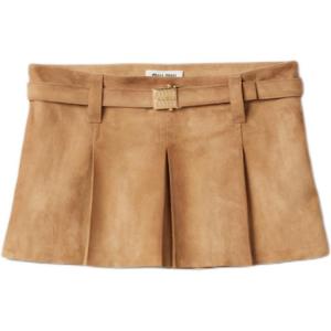 Повседневная короткая юбка для женщин Miu Miu, maple leaf коричневый