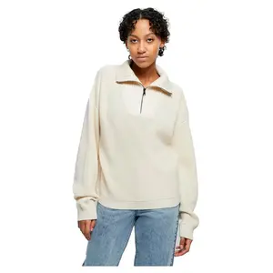 Свитер Urban Classics Half zip, бежевый