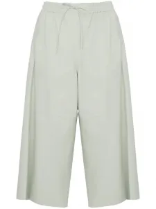 Кожаные брюки Yves Salomon, зеленый