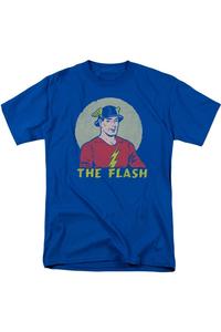 Футболка с коротким рукавом для взрослых DC Comics Flash Faded Circle Gildan, синий