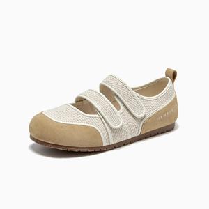 GEMEIQ Балетки Мэри Джейн женские бежево-желтые на каблуке 1,5 см, цвет Beige Yellow