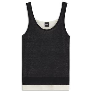 Вязаный топ-жилет с многослойным дизайном BOSS, Patterned