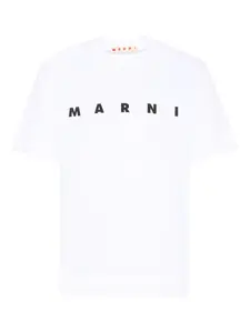 Футболка с короткими рукавами Marni Kids, белый