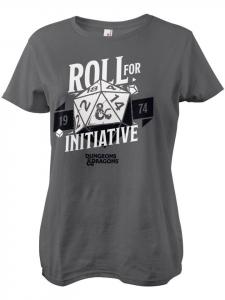 Футболка "D&D Roll f. Init." серого цвета Dungeons And Dragons