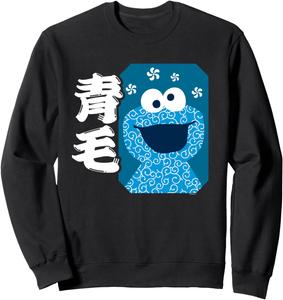 Толстовка с изображением Коржика из Улицы Замка Sesame Street, черный