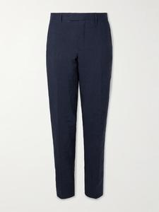 Прямые льняные брюки-костюмы Phillip Slim-Fit MR P., синий