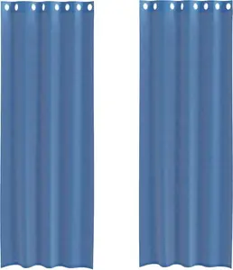 Шторы из вуали с люверсами, 2 шт., королевский синий vidaXL