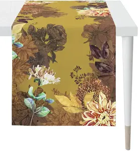 APELT дорожка для стола "5604 AUTUMN TIME, осеннее украшение, осень ", (1 шт.), цифровая печать 48х140 см, горчично-желтый