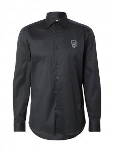 Karl Lagerfeld Рубашка на пуговицах Regular fit в черном цвете