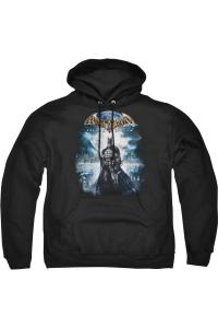 Batman Arkham Asylum Game Cover Adult Pull Over Hoodie / Толстовка с капюшоном Gildan, черный