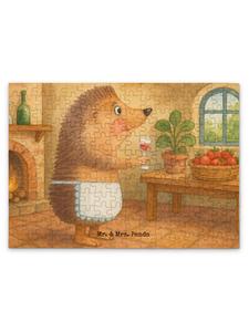 Mr. & Mrs. Panda Дизайн вина в виде ежика-головоломки без надписей белым цветом