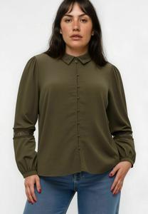 Блуза Vero Moda Curve VMCALVA, Grape Leaf/Dark Green