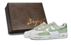 Air Force 1 811 Manufacturing, Spring Water Tea Mountain, специальная коробка, нескользящая, устойчивая к истиранию Nike, белый зеленый