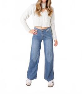 Детские базовые джинсы с широкими штанинами в темно-индиго Tractr