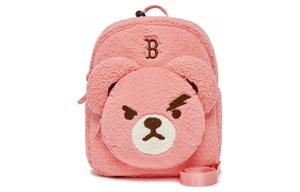 Полиэстеровый рюкзак обычный женский коралловый MLB