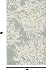 Ковер ручной работы из премиальной шерсти SAFAVIEH, 122 x 183 см, Bella Collection Grey/Ivory BEL115D