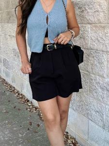 Шорты Chloe Tailored с высокой талией черного цвета The Workshop Studio, черный