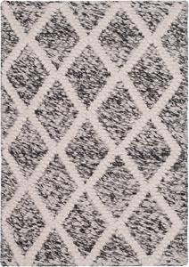 Ковер SAFAVIEH, 61 x 92 см, Natura Collection, Ivory & Black, ручной работы марокканский узор, хлопковый, идеален для помещений с высокой проходимостью: прихожая, гостиная, спальня (NAT711C)