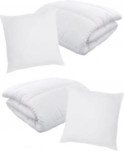 Комплект зимней кровати 135х200 см из 4 предметов - 4 пуховых одеяла 135х200 см + 4 подушки 80х80 см DILUMA