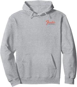 Толстовка Fender Fine Electric Instruments Pocket Size Classic Logo Hoodie, серая