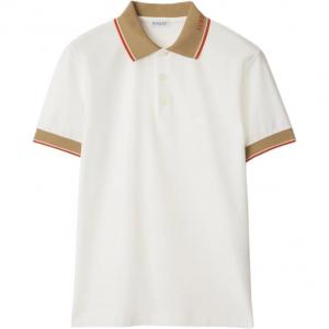Хлопковая поло Burberry, белый