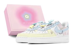 Кроссовки Nike Air Force 1 Skateboarding Shoes Women's Low-top Pink, желтый