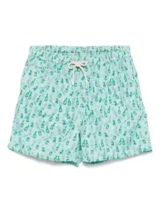 Шорты с логотипом MC2 SAINT BARTH, зеленый