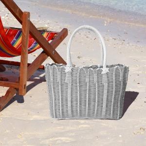 Классическая сумка-тоут с плетением корзин FASHNZFAB, серый