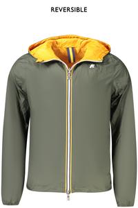 Куртка спортивная мужская K-Way, зеленый / оранжевый