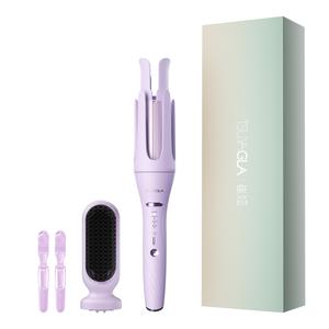 Автоматическая плойка для долговременной укладки, не повреждает волосы, ленивый артефакт T312 TSUYAGLA, фиолетовый