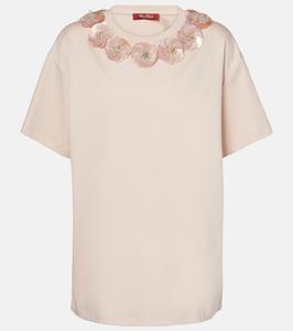 Декорированный топ Gennaio из джерси Max Mara, Beige Con