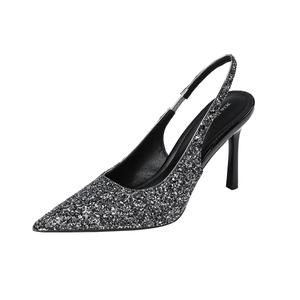 YAFEI XUANYU Тонкие каблуки на шпильке 9,5 см женские — черные, цвет Black