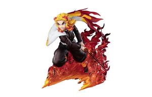 Фигурка Kyojuro Rengoku Figuartszero Demon Slayer Kimetsu No Yaiba, масштабная фигура Rengoku Kyojin 15см BANDAI