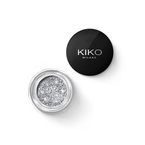 Kiko Milano, Stardust Eyeshadow, Гелевые тени для век с биоразлагаемым блеском 01 Holo Silver, 3,5 г