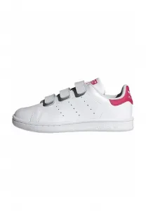 Детские кроссовки stan smith с удобной застежкой Adidas Originals, Cloud White Cloud White Bold Pink