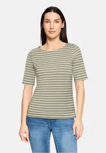 Футболка с принтом ausschnitt ringelshirt Betty Barclay, Khaki Cream