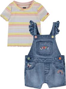 Футболка с рисунком и юбка Levi's для девочек, комплект из двух предметов, Pyramids/Stripe