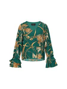 Faina Женская блузка бирюзового многоцветного оттенка