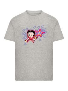 Рубашка F4NT4STIC Betty Boop Purple Stars And Dots, Mottled Grey