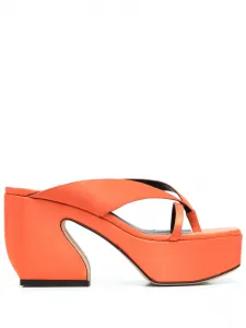 Босоножки с открытым носком Sergio Rossi, оранжевый