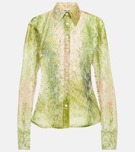 Кружевная рубашка Acne Studios, Lime Green
