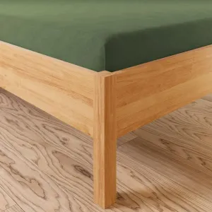 Простыня DREAMY PREMIUM серо-зеленая трикотажная на резинке 90х200см MARKIZETA HOME