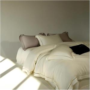 KYTGFH Комплект постельного белья черный бежевый всесезонный Beige