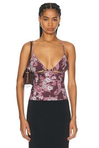 Элли Топ Miaou, цвет Medan Paisley Burgundy