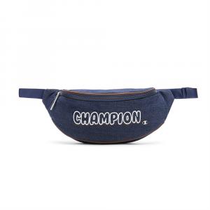 Тканевый поясной рюкзак среднего размера унисекс серый средне- серебристый Champion, темно-синий