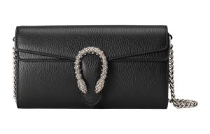 Кожаная сумка через плечо Dionysus черная GUCCI