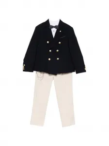 Двубортный костюм (набор из семи предметов) Colorichiari, синий