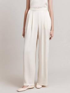 Широкие атласные брюки celine Ghost, слоновая кость