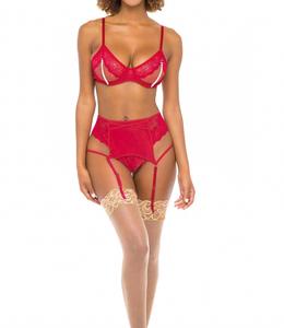 Комплект из двух частей бюстгальтера Alyssa Pearl красного цвета Oh La La Cheri