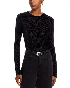 Бархатный топ Джули, выгоревший на солнце Sea, черный